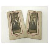 Two Peerless Photo Co. small antique portraits