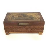 Wood cottage decorative box