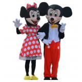 Mickey & Minnie Mouse adult mascot costumes