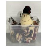 Tote box of Christmas decor