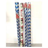 Four rolls of gift wrapping paper