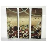 Abstract 3-panel canvas print wall art