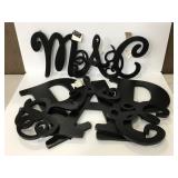 Lot of 9 wood block letters