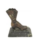 Antique cast iron boot match holder