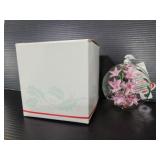 Bronners floral glass ornament