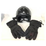Leedom XXXL helmet and North Face riding gloves
