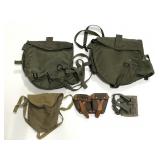 Lot of five assorted vintage military packs
