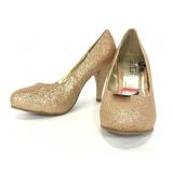 Glo Jeans gold glitter pumps