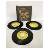 Vintage Disney & Wonder Woman 45rpm records