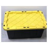 HDX black and yellow 17 gallon tough tote