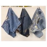 Tgree pairs on denim shorts