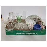 Assorted glass items