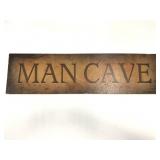 "Man Cave" sign measures 30in long x 8in wide