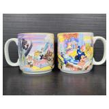 Pair of vintage Disney Fantasia coffee mugs