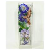 Hand painted Joan Baker stained glass vase