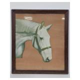 Framed cutout of a horse head