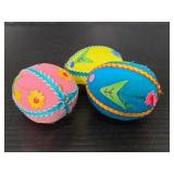 Decorated foam eggs vintage