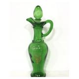 Vintage Avon green glass cruet bottle