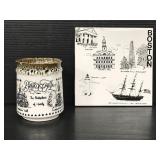 Vintage Philadelphia & Boston ceramic mug & tile