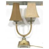 Metal u-shaped double light lamp