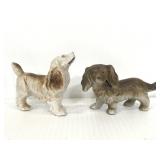 Two vintage Japan ceramic dog figures