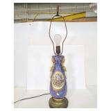 Victorian French courting print table lamp