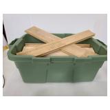 Bin of shiplap wood scraps