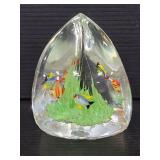 Fishbowl art deco glass paperweight