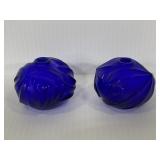 Pair of Lalique crystal royal palm bud vases