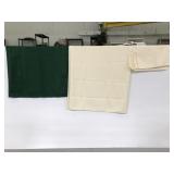 Green and cream tableclothes
