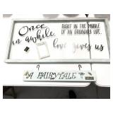 Handmade shabby chic window sign