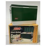 Coleman vintage steel-belted 54 quart cooler