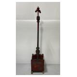 Vintage wooden umbrella stand / floor lamp