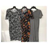Three Lula Roe short sleeve dresses- all XXS