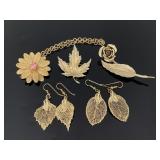 Nature inspired flower & leaf jewelry collection