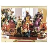 New unopened hand-painted porcelain nativity set