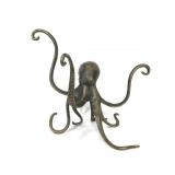 Cast metal octopus statue