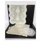 Vintage lace table runners