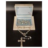 McVan sterling silver iridescent rosary beads