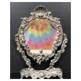 Silver plated art nouveau dressing table mirror