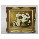 Original still life painting in giltwood frame