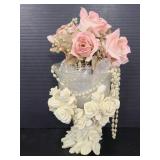 Resin vase faux flower art