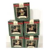 Five Hallmark Keepsake ornaments in original boxes