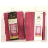 Two new pink sheer rod pocket panels