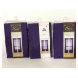 Three new sheer purple rod pocket panels