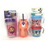 Lot of three new reusable sippy cups