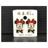 Set of Minnie Mouse & bow earrings