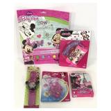 Five new assorted Minnie Mouse toys