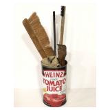 Vintage garage brushes and other items