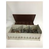 Metal bolt and hardware organizers w/ contents